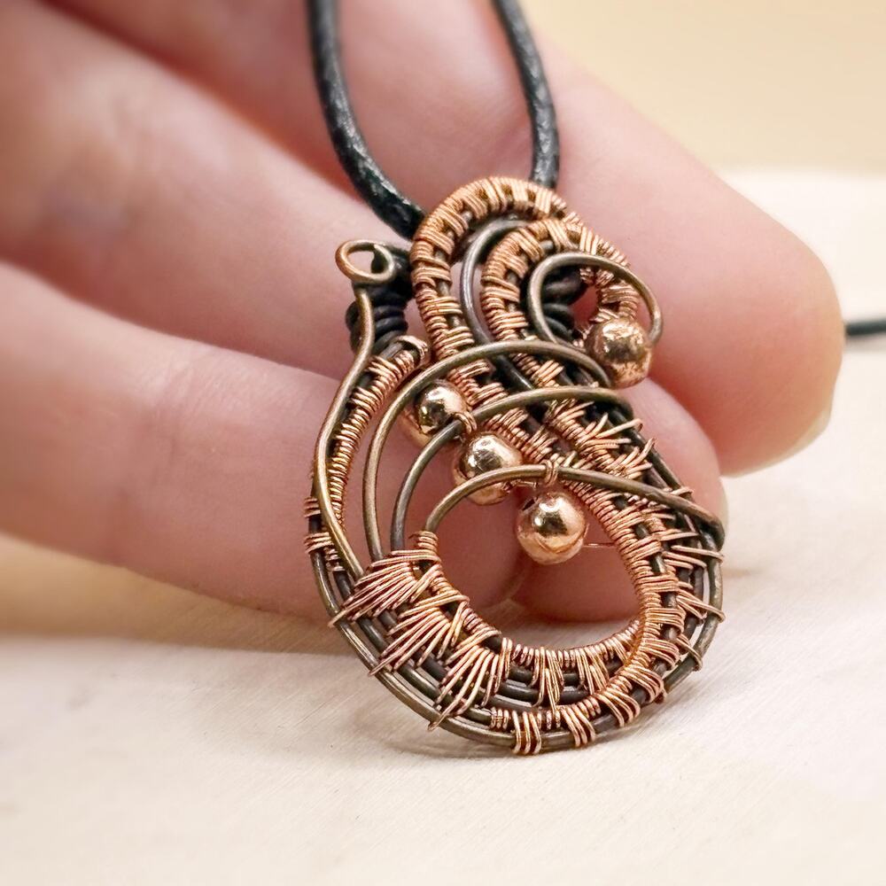 Copper Ornate Pendant
